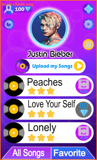 Justin Bieber Piano Game screenshot