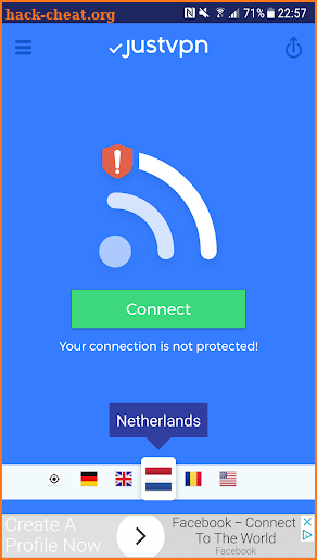 JustVPN - Free Unlimited VPN & Proxy screenshot