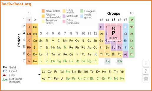 K12 Periodic Table screenshot