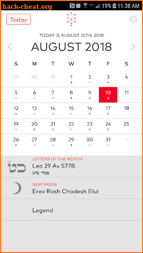 Kabbalistic Calendar screenshot