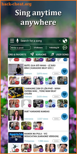 Kakoke - sing karaoke, voice recorder, singing app screenshot