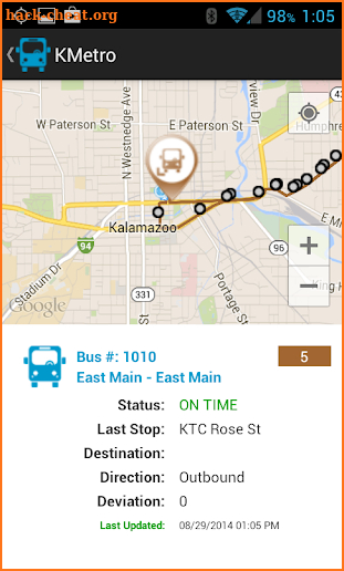 Kalamazoo Metro Transit screenshot