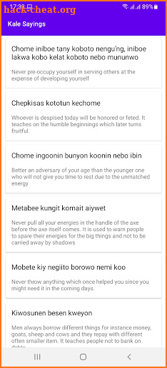 Kalenjin Proverbs screenshot
