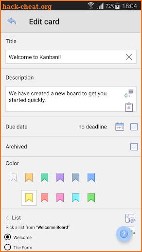 Kanbani: Organizer, Task Manager, Planner Kanban screenshot