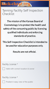 Kansas Board of Cosmetology screenshot