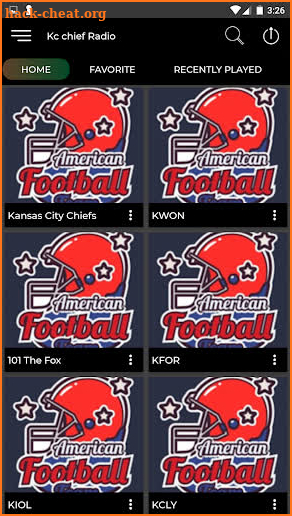 Kansas City football Radio App screenshot