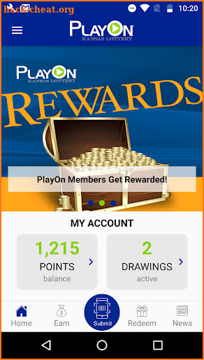 Kansas Lottery PlayOn® screenshot
