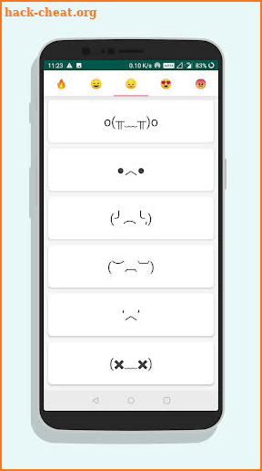 Kaomoji - Cute Text Faces, Japanese Emoticons :') screenshot
