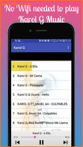 Karol G MP3 Free Offline Music No Internet No Data screenshot