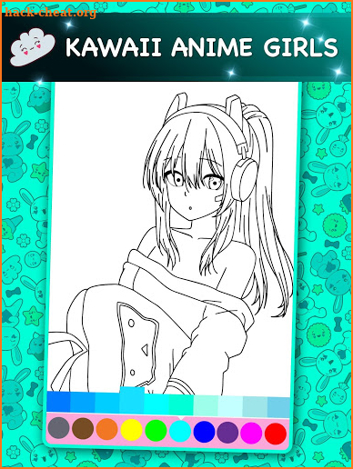 Kawaii - Anime Animated Coloring Book screenshot