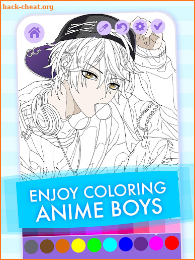 Kawaii Anime Boys Coloring Book screenshot