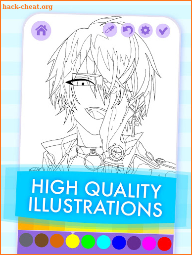 Kawaii Anime Boys Coloring Book screenshot