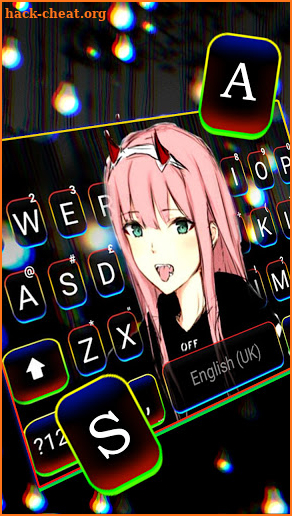 Kawaii Demon Girl Keyboard Background screenshot