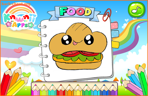 Kawaii Food Coloring Book screenshot