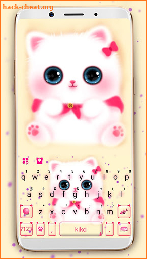 Kawaii Kitty Cute Cat Keyboard Theme screenshot