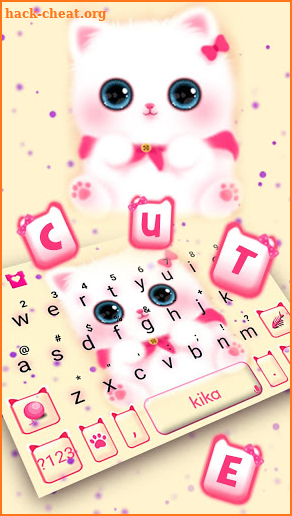 Kawaii Kitty Cute Cat Keyboard Theme screenshot