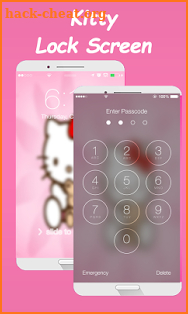 Kawaii Kitty Lock Screen theme screenshot
