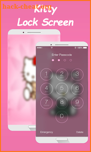 Kawaii Kitty Lock Screen theme screenshot