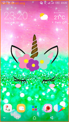 kawaii Unicorn Cat Girly Wallpapers screenshot
