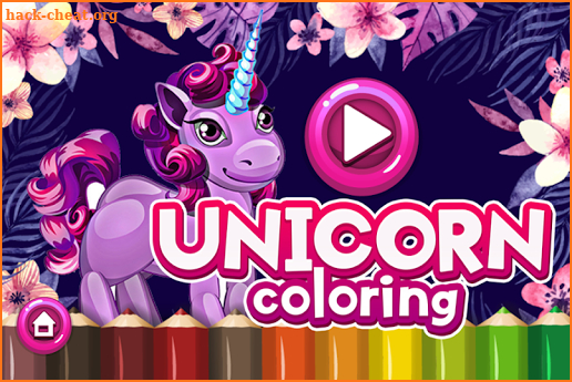 Kawaii Unicorn Coloring Pages Art Game screenshot