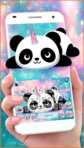 Kawaii Unicorn Panda Keyboard Theme screenshot