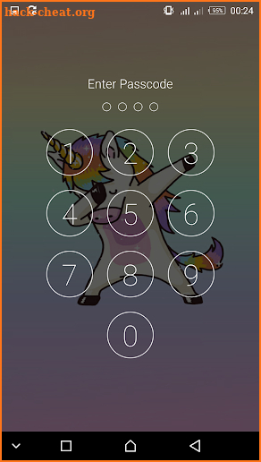 Kawaii Unicorn password Lock Screen screenshot