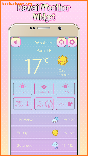 Kawaii Weather Widget screenshot