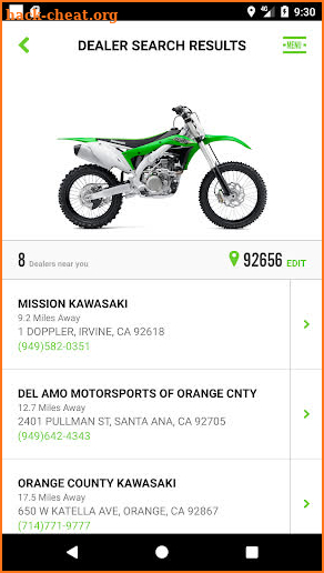 Kawasaki Connect Mobile App screenshot