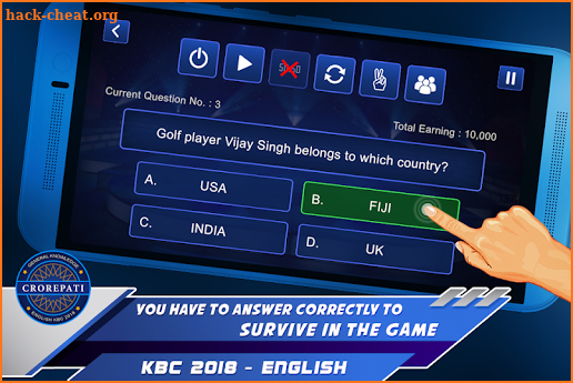 KBC 2018 - English screenshot