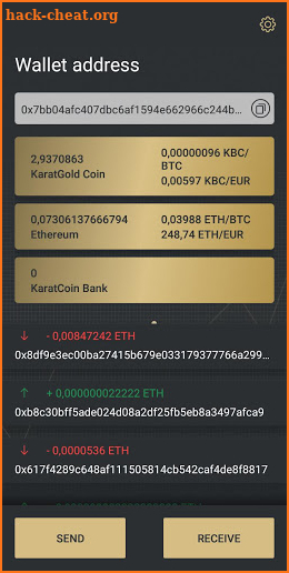 KBC Wallet screenshot