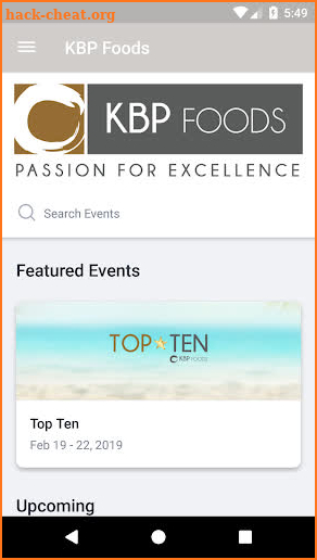 KBP Foods Events screenshot