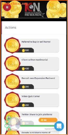 KCN Rewards screenshot