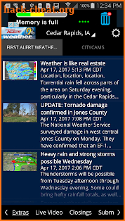 KCRG-TV9 First Alert Weather screenshot