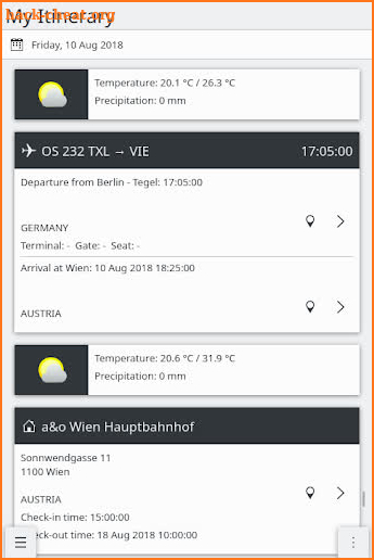 KDE Itinerary screenshot