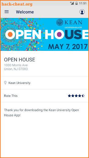 Kean University Open House screenshot