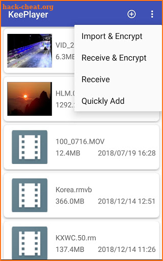KeePlayer - Encrypt & Play Videos screenshot