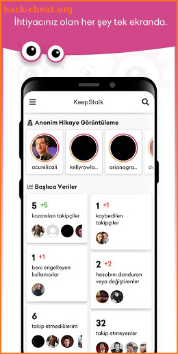 KeepStalk - Takip Etmeyenler ve Instagram Analizi screenshot