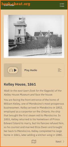 Kelley House Tours screenshot