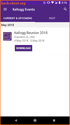 Kellogg Events screenshot