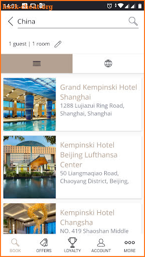 Kempinski Hotels screenshot