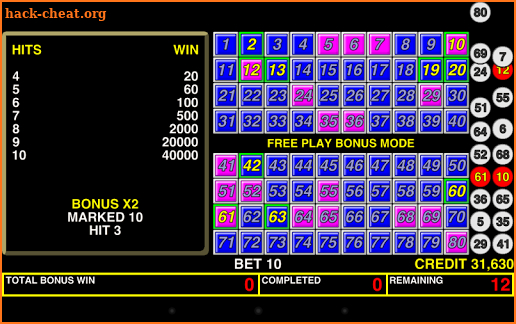 Keno Bonus Las Vegas Casino screenshot