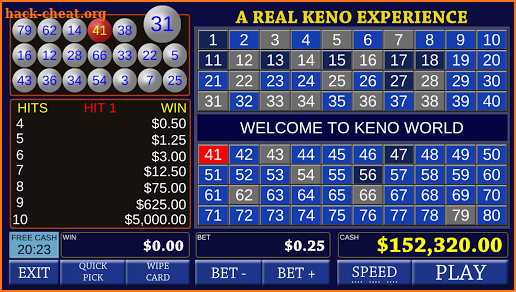 Keno Bonus - Las Vegas Lottery screenshot
