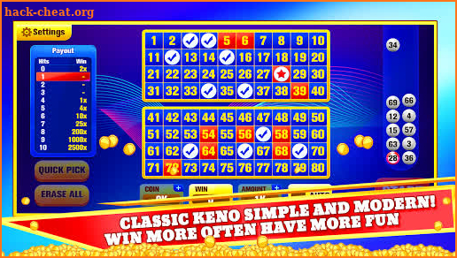 Keno Games Vegas Style screenshot