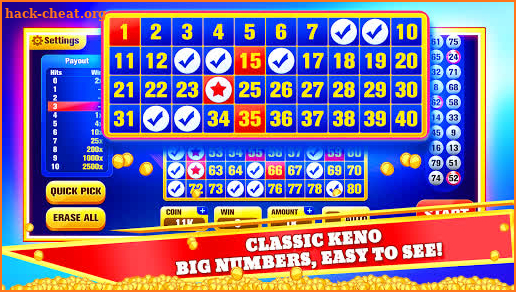 Keno Games Vegas Style screenshot