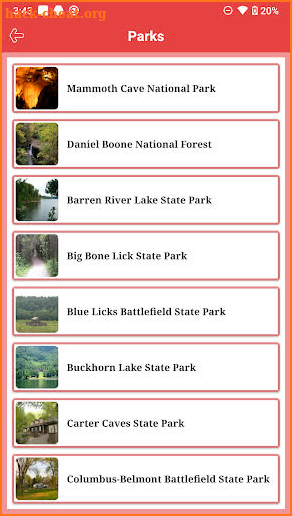 Kentucky National and State Parks screenshot
