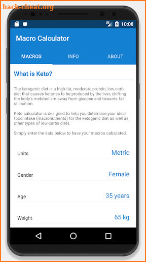Keto Calculator - Low-Carb Macro Calculator screenshot