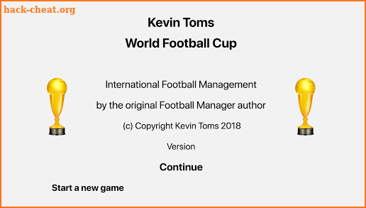 Kevin Toms World Football Cup screenshot