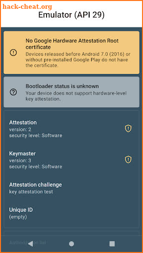 Key Attestation Demo screenshot