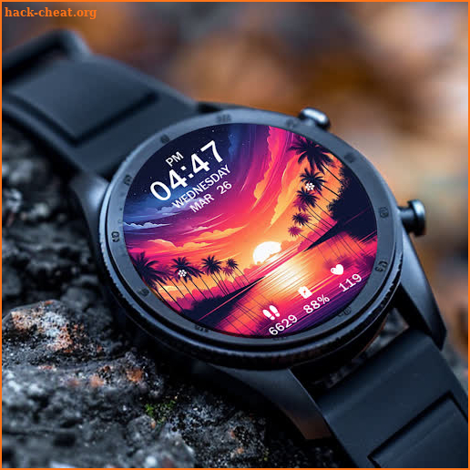 Key WF63 Sunset Watch Face screenshot