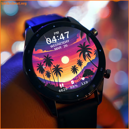 Key WF63 Sunset Watch Face screenshot